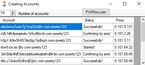 The process of creating accounts - Skout Bot